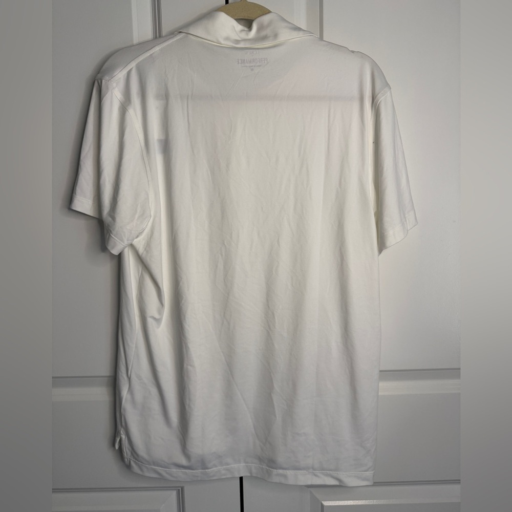 J.Crew NWT Performance White Short Sleeve Polo Shirt Men’s Medium - Picture 2 of 4